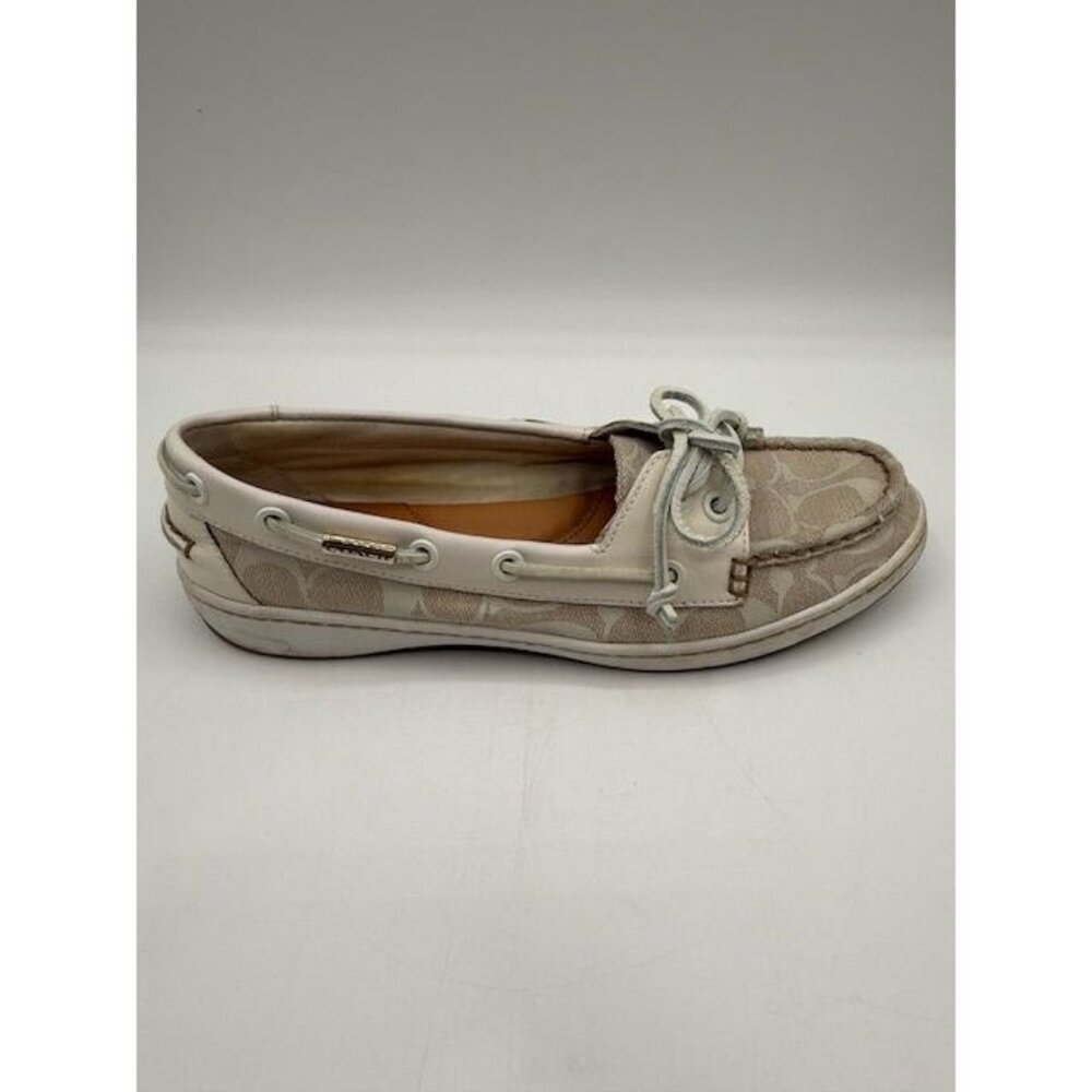 Coach Women's Richelle Parchment Colorway Boat Shoe Size 8.5 - Picture 3 of 6